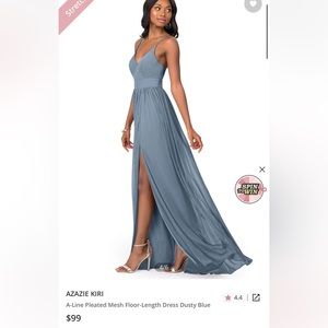 Azazie Kori Dusty Blue bridesmaid dress